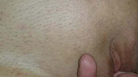 Fingering my naked p. wife - super close up