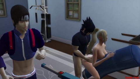 Ino y Sasuke Marido Engañado en Ejercicios Sexual Esposa Follada al frente de su Marido Cornudo Naruto Hentai Netorare