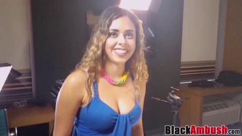 Curly hair Mary hops on surprise BBC for anal creampie