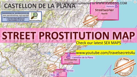 Castellon de la Plana, Spanien, Spain, Sex Map, Street Prostitution Map, Strassenstrich, zona roja, Puff, Sperrbezirk, Nutten, H