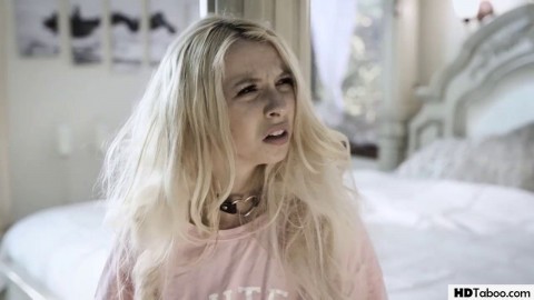 Tiny step daughter Kenzie Reeves punished for partying by step dad porn