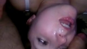 Amateur Cumshot Guzzler Getting Her Daily Facial