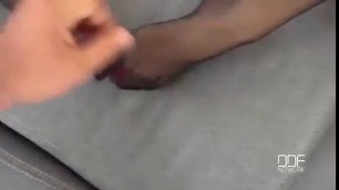 Sexy Slut Strips And Bangs Cock With Her Feet
