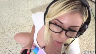 Blonde Gamer Rides dick Video Marsha May Latina fuck Tapes