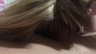 Hot blonde sucking and riding a stiff cock