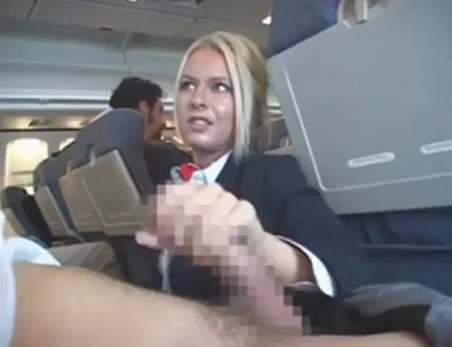 American Stewardess Hot Handjob