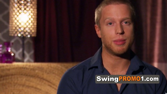 Swinger couples break the ice in a gun water foreplay game, ladies take their bras off in public.