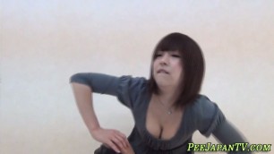 High heeled japanese whore pisses