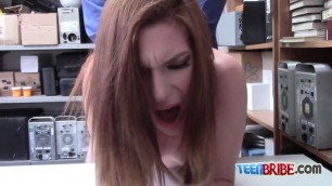 Redhead getting her BBW cute and perfect ASS smashed in OFFICE