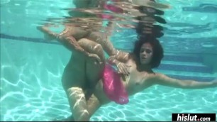 Stunning Latina enjoys getting fucked in the pool 