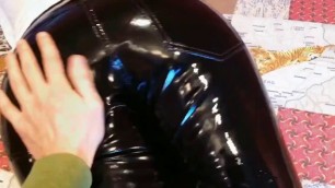 Some fetish with my shiny ass in tight vinyl pants