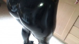 Latex Rubber Catsuit 3 Spank Tights Leggings