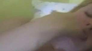 Blondie cums hard on her own 