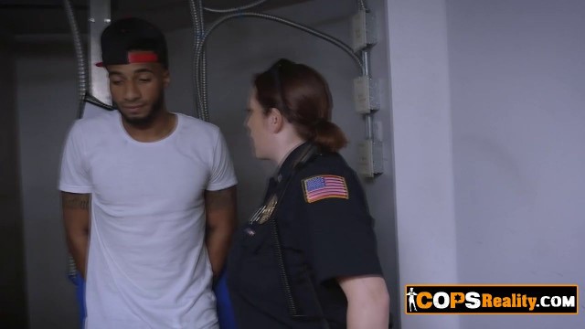 Big breast MILFs love to fuck with black criminals while they are on duty.
