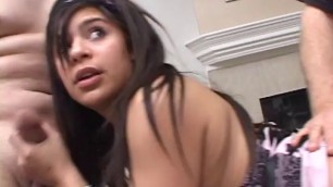 Sweet Latina getting gangbanged roughly 