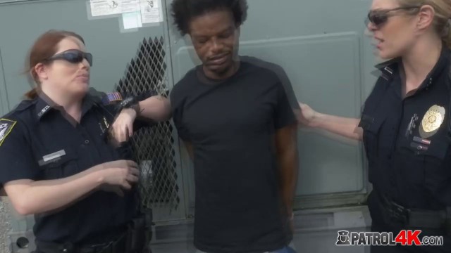 Black suspect was arrested and now his huge dick is paying the price.