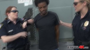 Black suspect was arrested and now his huge dick is paying the price.