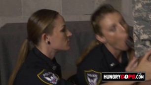 Hungry MILFs are ready to suck this big black cock behind bars.