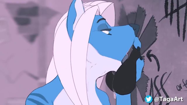 Hot Furry Wolf Girl Deep Throats Horse Cock, uploaded by itendes
