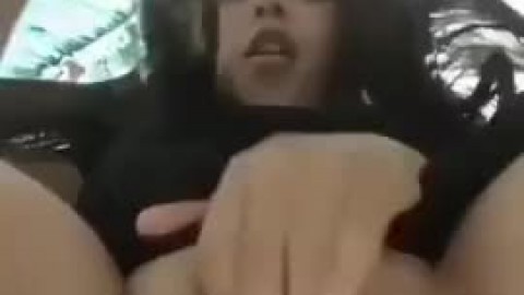 Cute Goth Shows Cute Pussy