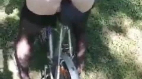 Public Anal with Bicycle