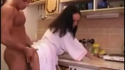 Mom from CasualMilfSex(dot)com and Boy Kitchen Fuck Porn Video