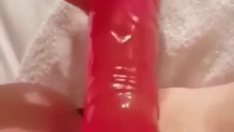 New Dildo. Wet Young Pussy