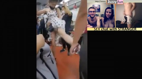 Women Fight in Train, Upskirt no Panties