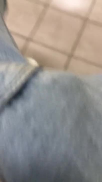 Mormon Boy Cums through Jeans in Church Bathroom