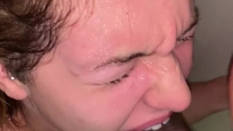 I Pissed on her Face Throat Fucked her and Busted my Cum on her Face