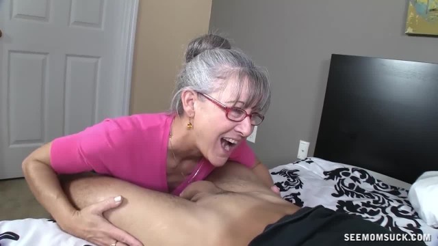 Horny Granny Sucks a Young Dick