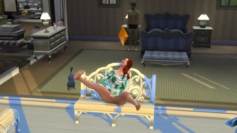 The Sims 4 Porn: Hot MILF Fingers on the Porch