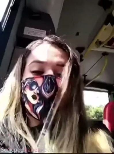 Spanish Babe Masturbating and Squirting on a Public Buss under Quarantine