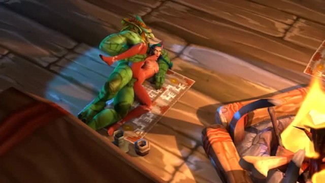 Sexy Tight Warcraft Female Gets Fucked and Covered in Cum by a Troll