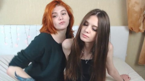 Hot Brown Haired and Redhead Lesbians