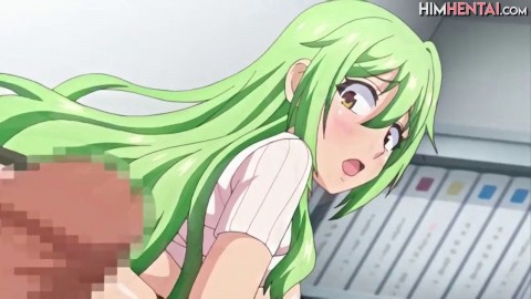 HENTAI Busty Teen gives Blowjob to Huge Cock