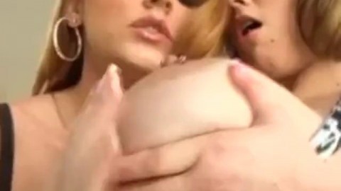 Sexy Lesbians Licking Nipples