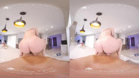 VR BANGERS Creampie Fun in the Kitchen with Blonde Teen VR Porn