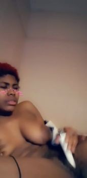 Busty Black Girl Masturbating to Throbbing Orgasm