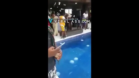 Woman Gets Pussy Ate at Jamaican Pool Party