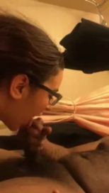 Latina Sucking Black Dick with Facial