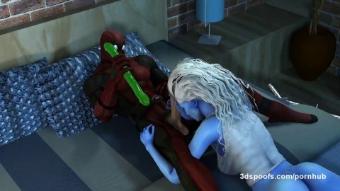 Copycat and Deadpool Fuck all Night in a Dripping Wet Pussy Filled Time