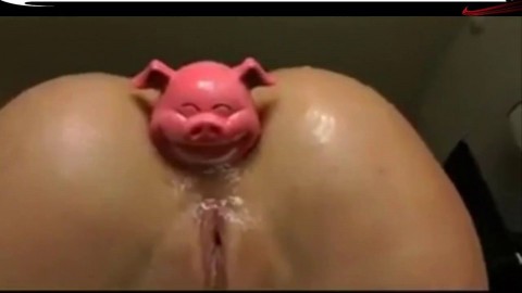 Anal Insertion "PIGGY COMES OUT OF THE ASS"