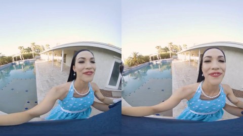VRConk Outdoor Blowjob by the Pool VR Porn