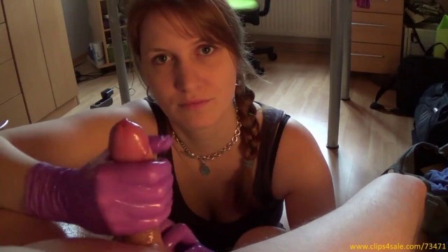 Wet Handjob - Amazing Wet Slow Handjob with Latex Gloves, uploaded by sjdhfksjgjhb