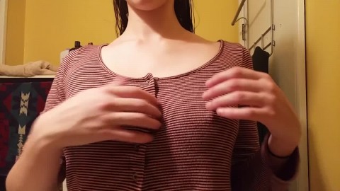 Cutie Flashing Rough with her Boobs!