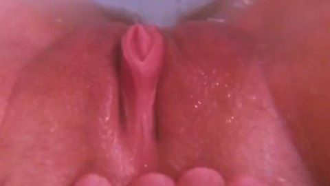 Barely Legal Teen Plays with HUGE Clit in the Bath PULSATING ORGASM