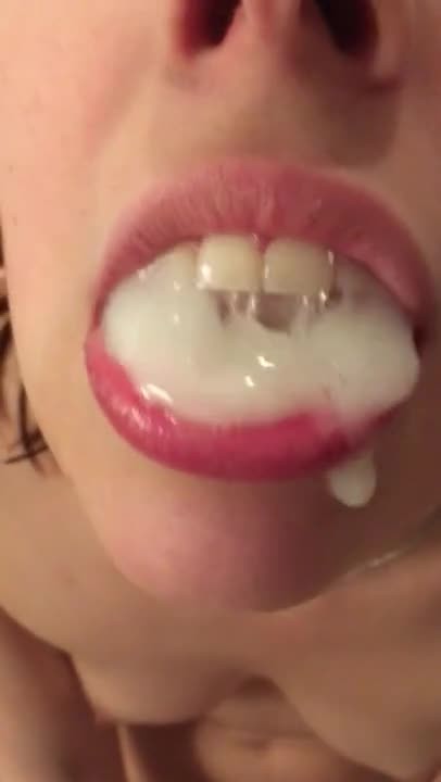 Cute Teen Cum In Mouth Swallow - Close up Amateur Cutie Mouth Full of Cum and Swallow, uploaded by  sjdhfksjgjhb