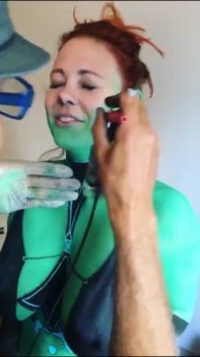 MAITLAND WARD FLASHES HER TITS AND PUSSY DURING BODYPAINT