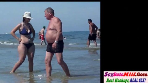 Insane Wide Hips Big Thighs Small Waist Beach MILF